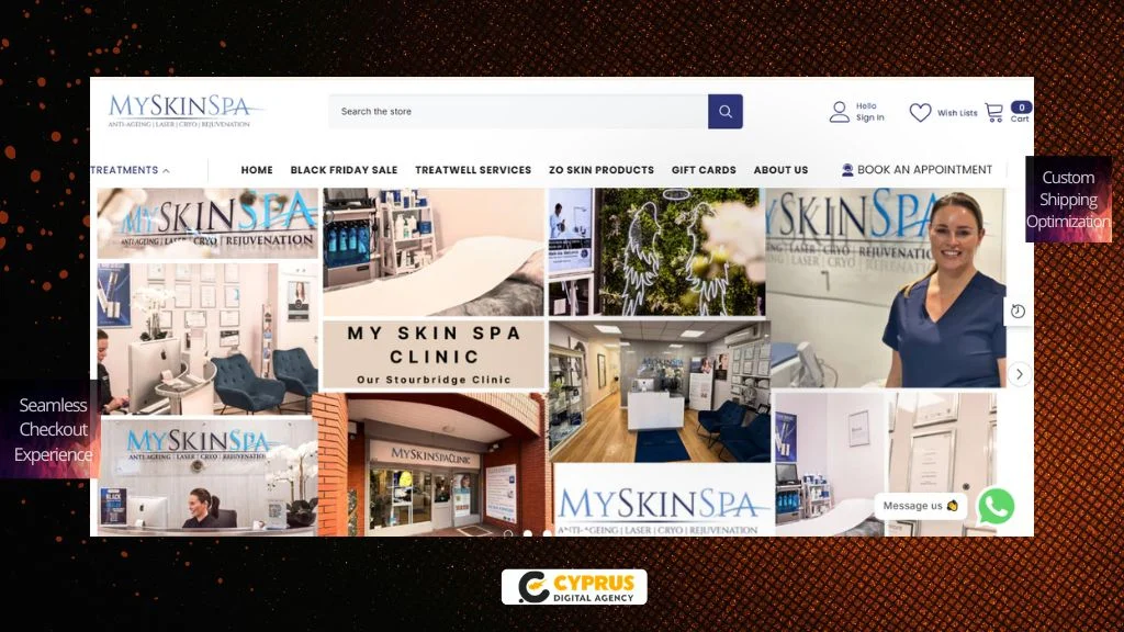 MySkinSpa website redesign and Shipping Optimization Case Study