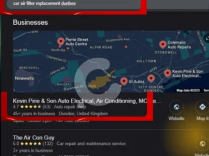 SEO case study Car air conditioner repair Dundee